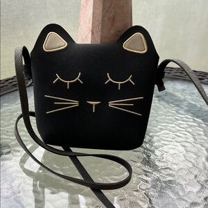 Black Cat Face Crossbody Bag